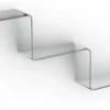 Tre mensole design moderno in vetro 100 cm Ladder