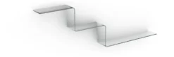Tre mensole design moderno in vetro 100 cm Ladder