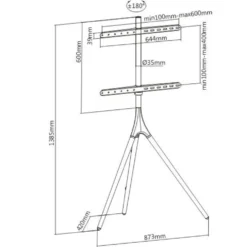 Treppiedi porta TV Dandy da 45 a 65 pollici