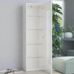 Vetrina soggiorno moderna Bandol Shelf White